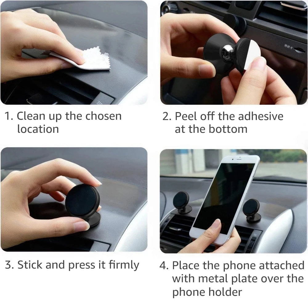 Pro-Grip: Universal Magnetic Mobile Phone Holder (Quick Installation)