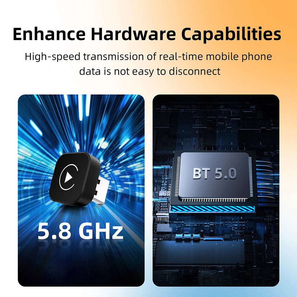 Adaptador 2 en 1 Wireless CarPlay y Android Auto - Convierte tu CarPlay de Cable a Inalámbrico